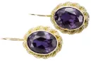 Des boucles d'oreilles Alexandrite Or jaune 14 carats Bijoux vintage vec007y